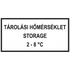 Veszélyes áru szállítás - Tárolási hőmérséklet - storage - 2-8°C